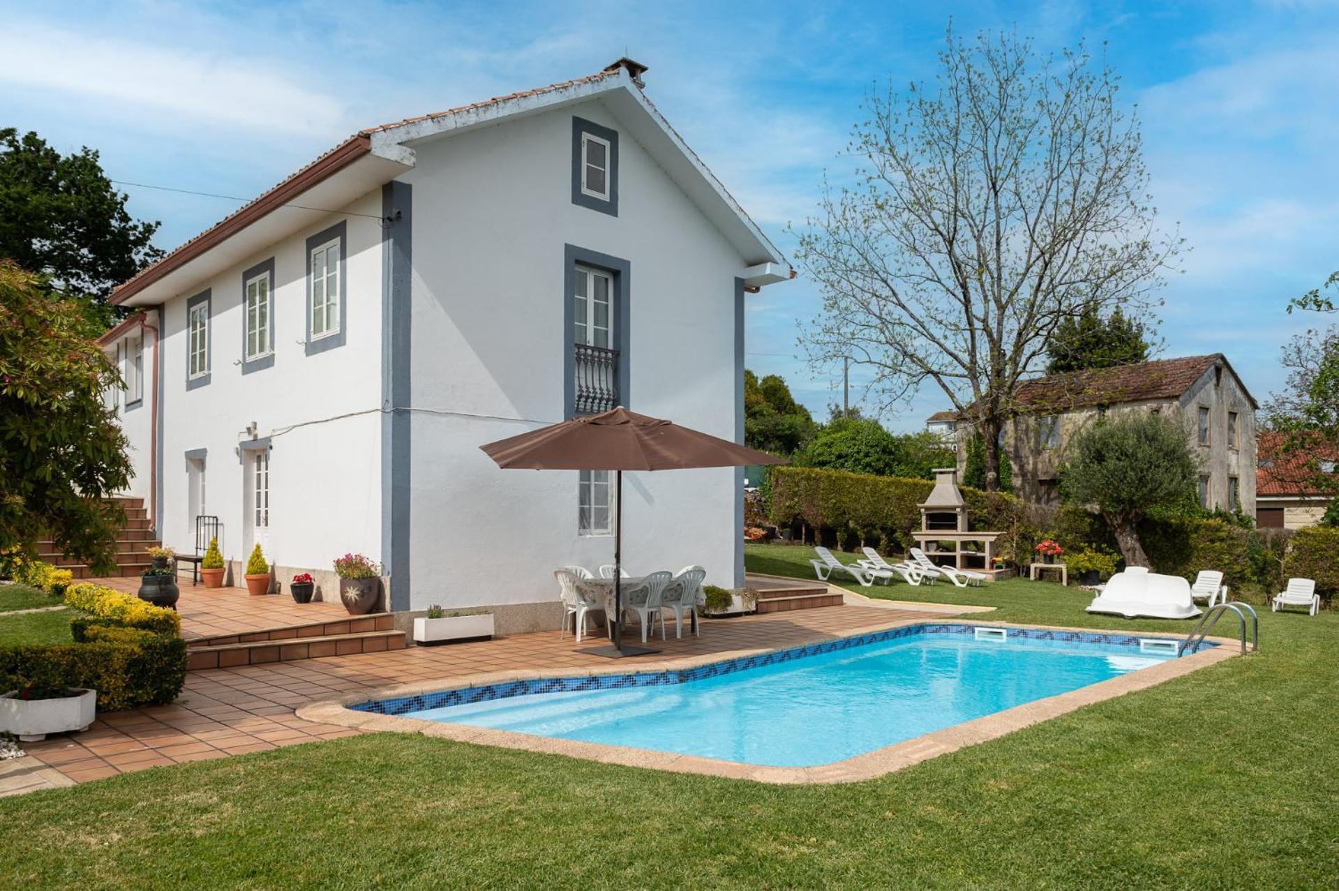 Casa Tarrio Con Piscina - Santiago De Compostela Villa Boqueixon Buitenkant foto