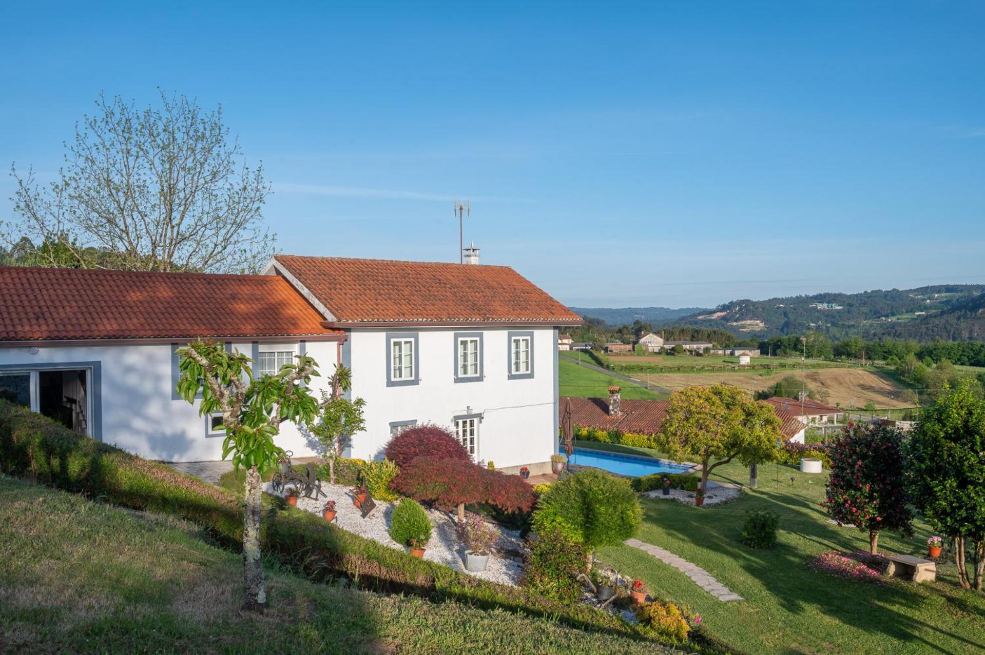 Casa Tarrio Con Piscina - Santiago De Compostela Villa Boqueixon Buitenkant foto